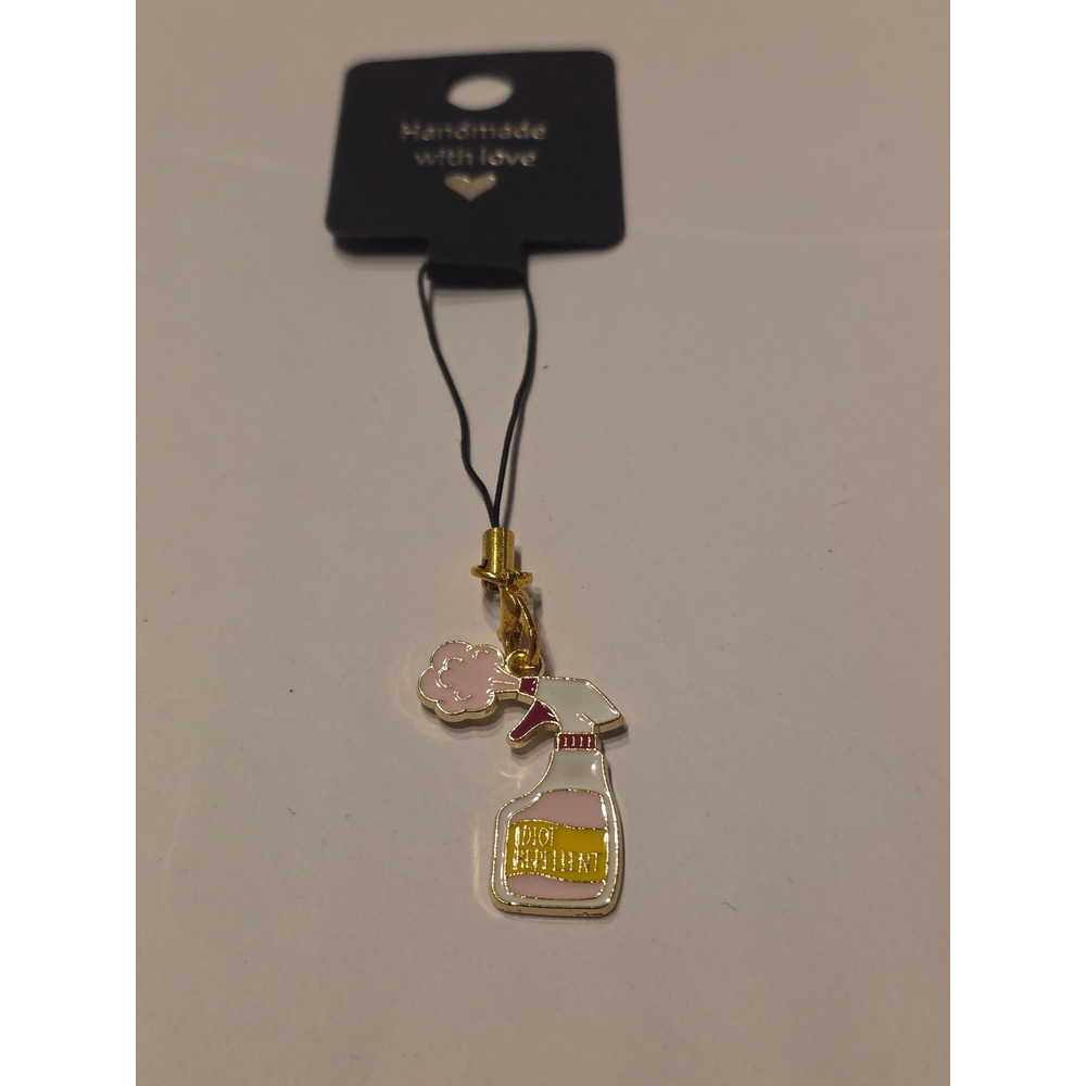 Idiot Repellent Spray Bottle Phone Charm Handmade Funny